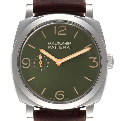 Panerai Radiomir 1940 Green Dial Steel Micro.